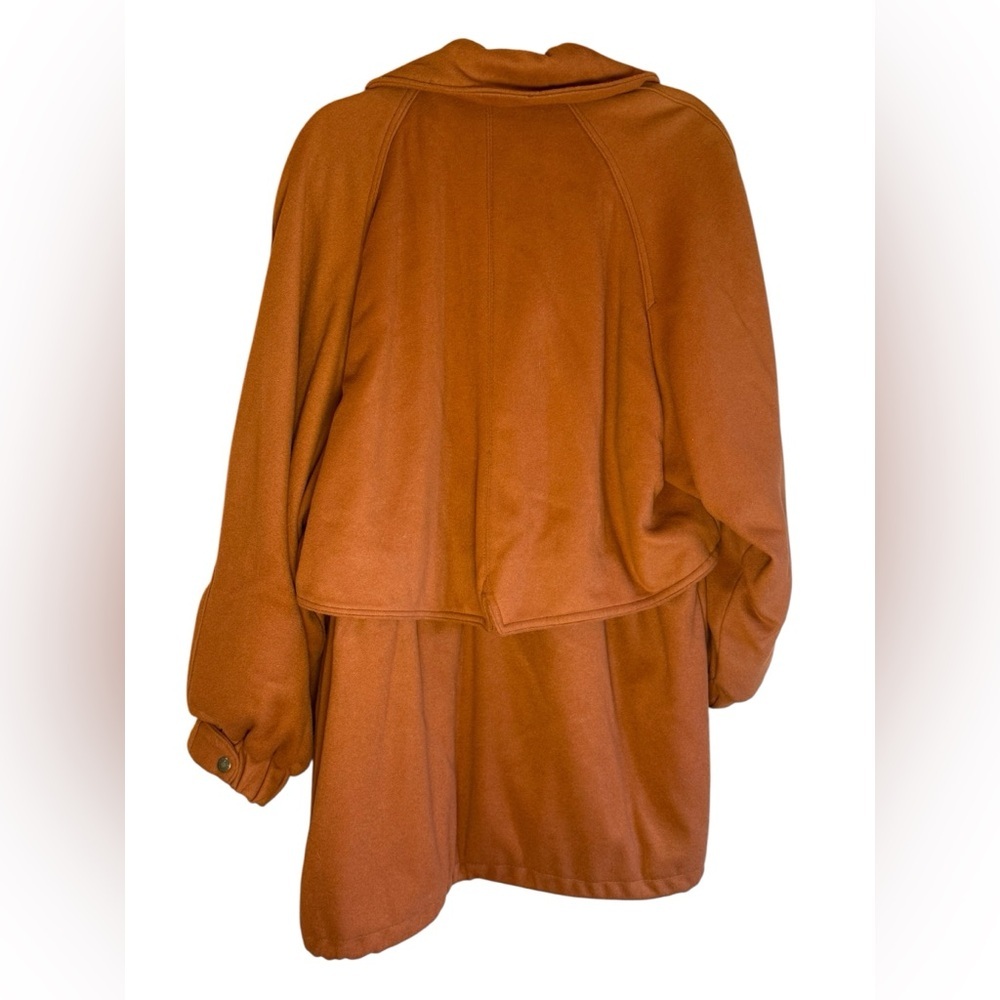 Vintage‎ Danielle Ltd. Rust Oversized Toggle Zippered Coat Jacket Women’s XS? - Picture 3 of 15